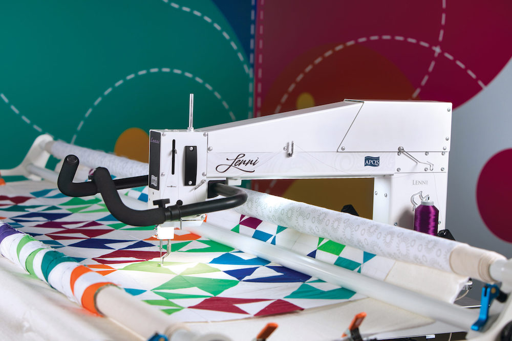 photo of the apqs lenni longarm machine