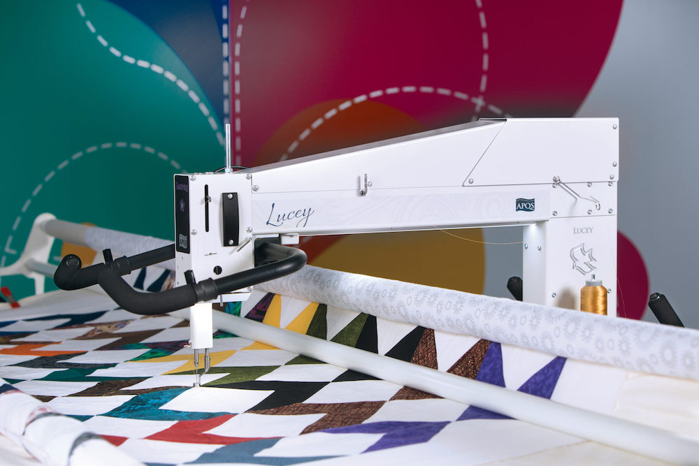 photo of the apqs lucey longarm machine