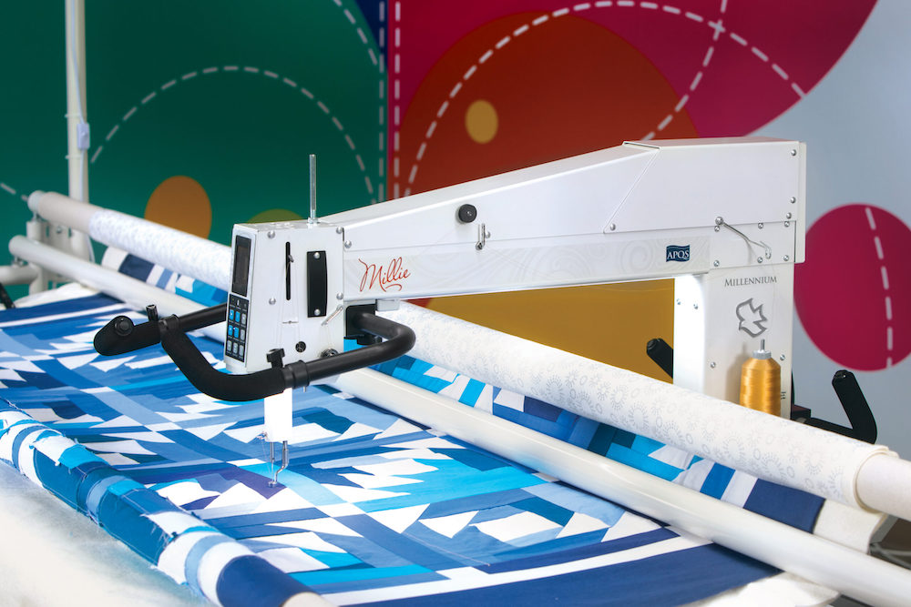 photo of the apqs millie longarm machine