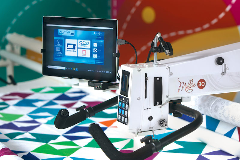 photo of the apqs millie longarm machine